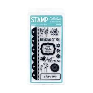  New   Clear Acrylic Large Stamp Set   Sentiments by 