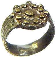 Roman Byzantine Intricate Starburst Ring Pendant AD700  