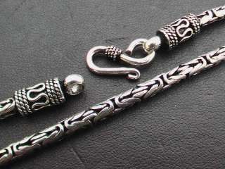 Sterling Silver Bali Chain / Byzantine 3.2mm Bracelets  