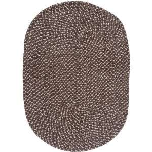   Basics Brown Beige Braided 5 x 7 Oval Rug (CAE 1003): Home & Kitchen