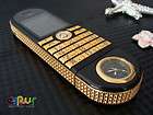 Limited Luxury 24K Steel Mobile Diamond hand Watch cloc