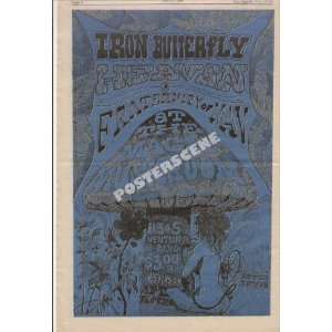  Iron Butterfly Magic Mushroom 1967 Concert Ad Poster