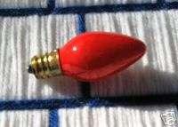 24 of CERAMIC OPAQUE 7W RED CHRISTMAS LIGHT bulb 7 ~ C7  