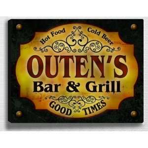  Outens Bar & Grill 14 x 11 Collectible Stretched 