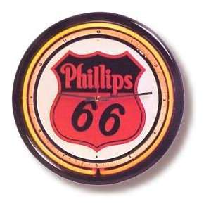  Phillips Tin Sign Neon Wall Clock: Home & Kitchen