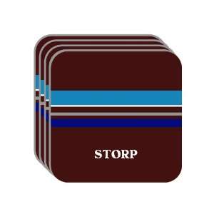 Personal Name Gift   STORP Set of 4 Mini Mousepad Coasters (blue 
