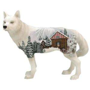   the Wolf Figurine ~ Winter Cabin Wolf   #14158   released Dec 2008