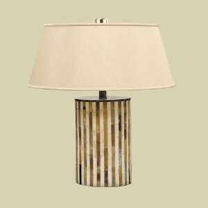   Sahara Pinstripe Hand Made Table Lamp Natural Horn: Home Improvement