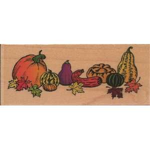   Gourd Border Wood Mounted Rubber Stamp (F11): Arts, Crafts & Sewing
