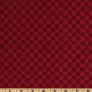   Folk Art Checkerboard Red Fabric By The Yard Arts, Crafts & Sewing