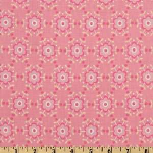  Wide Folk Heart Flower Pink Fabric By The Yard: Arts, Crafts & Sewing