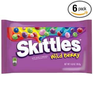 Skittles Wild Berry Candy, 14 Ounce Packages (Pack of 6)  
