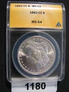 1882 CC MS 64 MORGAN DOLLAR ANACS CERTIFIED!! FLASHY!!  