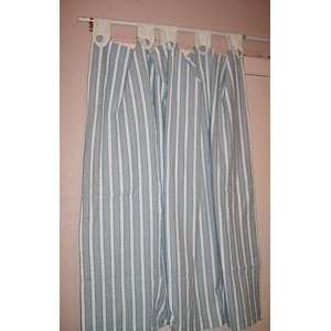  JC Penney Lined Stripe Curtain Set Seaside 40L