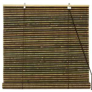  Burnt Bamboo Roll Up Blinds   Multi color Weave  24W: Home 