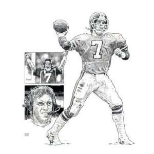  John Elway Denver Broncos Lithograph: Sports & Outdoors