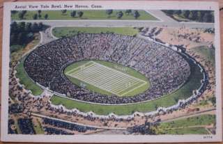 1940s Linen: Yale Bowl Football Stadium   New Haven, CT  