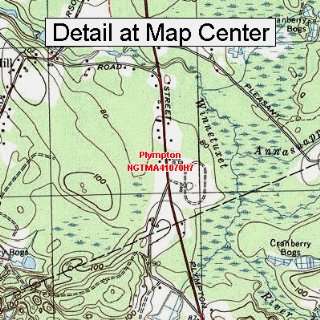  USGS Topographic Quadrangle Map   Plympton, Massachusetts 