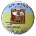 Two 2008 New Mexico Colorized/Enameled State Quarters, one with P and 