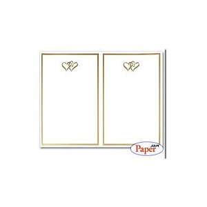  Masterpiece Gold Double Hearts 2 up Foil Invitations & Env 