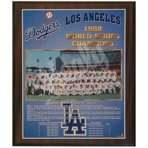  1988 Los Angeles Dodgers World Series Champions Team 13x16 