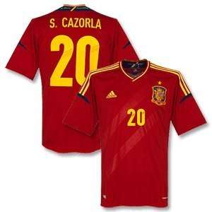  12 13 Spain Home Jersey + Cazorla 20