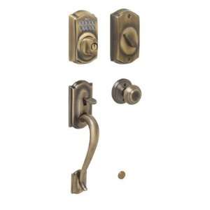  Schlage FE365CAM609GEO Electronic Security Antique Brass 