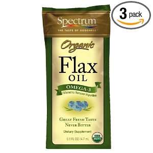 Spectrum Essentials Single Serve Flax Oil, 12 Count, .5 Ounce Packages 