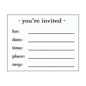  SRM Stickers Youre Invited 2/Pkg Blank Invite; 6 Items 