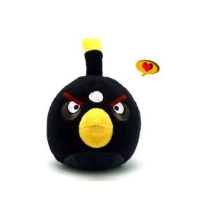  Angry Birds 5 Plush Black Bird with Sound: Toys & Games