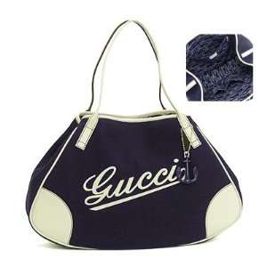  Gucci 169949 Handbag Medium / Navy Blue Cream: Everything 