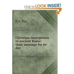  Christian inscriptions in ancient Rome their message for 