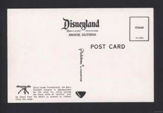 Disneyland Postcard Frontierland PreOpening NMINT 1955  