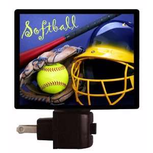  Sports Night Light   Softball   LED NIGHT LIGHT: Home 