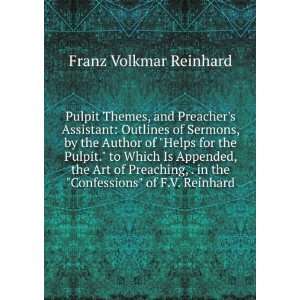   in the Confessions of F.V. Reinhard Franz Volkmar Reinhard Books