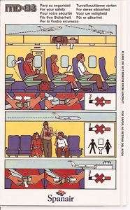 Safety Card   Spanair   MD 83 (SC439)  