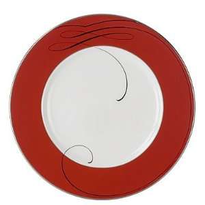  Waterford China Ballet Ribbon Accent Plate, Red: Kitchen 