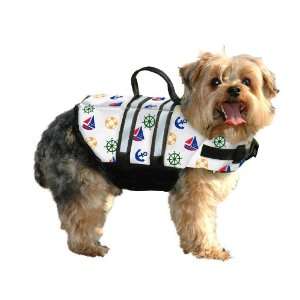  Paws Aboard™ Dog Life Jacket   Nautical (XXS L) Pet 