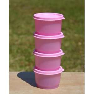  Tupperware Lunch Set of 4 Kids Childs Snack Cups Pink 