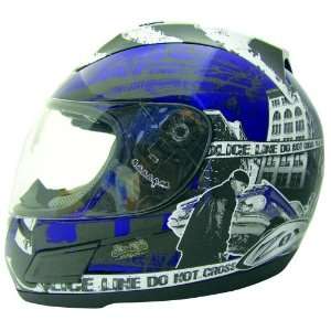  Zox Thunder R  Bronx Blue and Black Full Face Helmet 