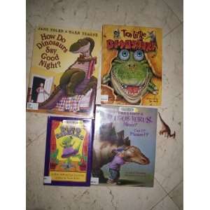  4 DINOSAUR BOOKS PLUS TOY DINOSAUR. Ten Little Dinosaurs 