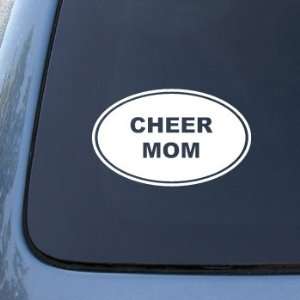 Mom Euro Oval   Cheerleader Mother   Car, Truck, Notebook, Vinyl Decal 