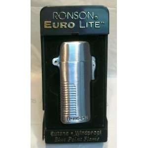  Ronson Euro Lite Butane Windproof Blue Point Flame Lighter 