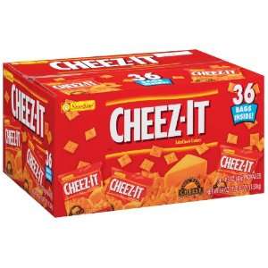 Cheez It Crackers, Original, 1.5 Ounce Packages (Pack of 36)  