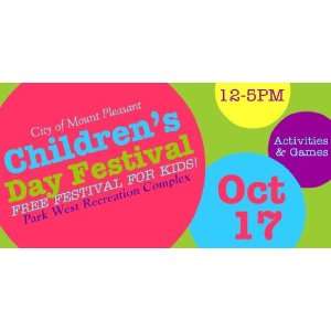  3x6 Vinyl Banner   Childrens Day Festival Everything 