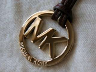 New Michael Kors MK Gold, Dark Brown Hang Tag, Charm  