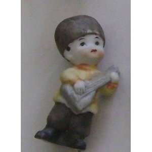  Miniature China Figurine Boy with Violin 