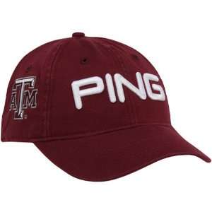  PING Texas A&M Aggies Maroon Chino Adjustable Hat