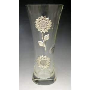  Elegante Crystal and Sterling Silver Vase