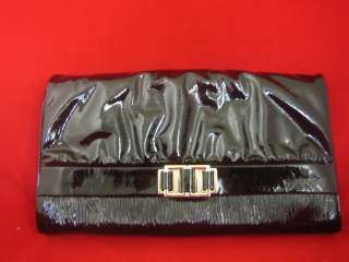 CHARLES DAVID Black Leather NEW Clutch Evening Bag  